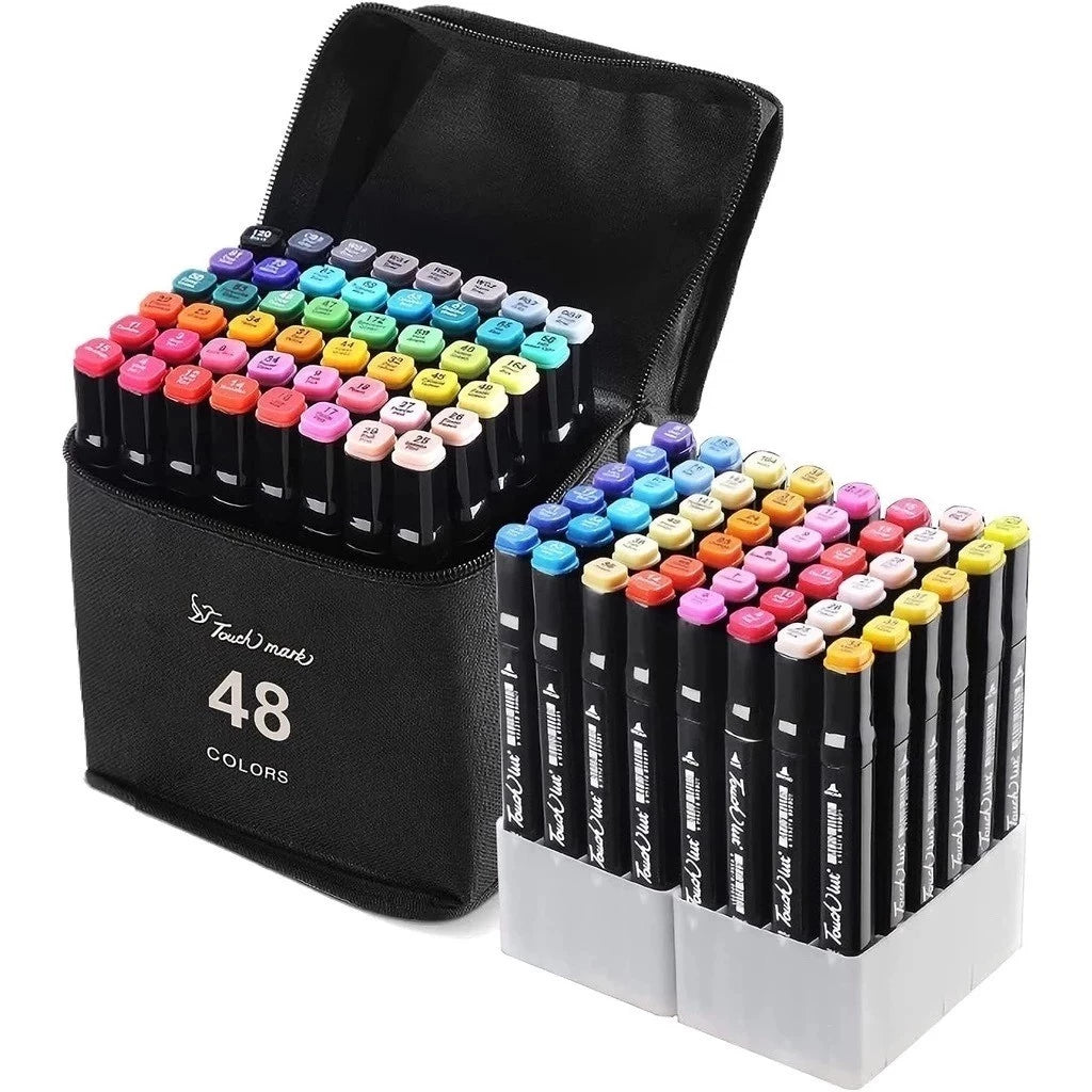 Kit marcadores a base de alcohol – Set de 48 colores